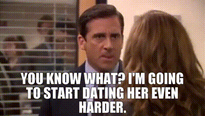 Man In Suit Talking To Woman By Window GIF