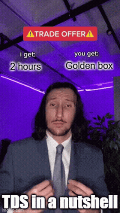Man In Suit Talking Trade Offer TDS GIF
