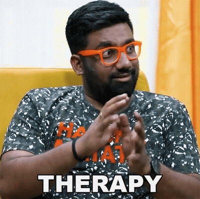Man In Suit Tells Demon Now Tell Me About Your Dreams GIF