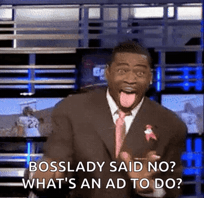 Man In Suit Tie Making Funny Face Says Bosslady Said No GIF
