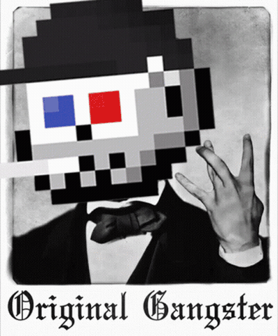 Man In Suit Tie Pixelated Face Original Gangster GIF