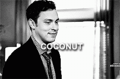Man In Suit Tie Smiling Black White Coconut GIF