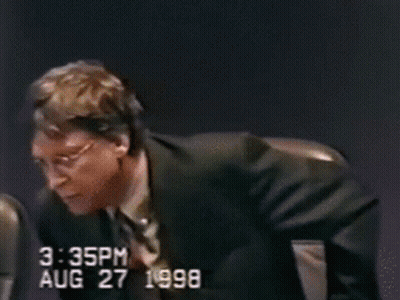 Man In Suit Tie Speech Aug 27 1998 GIF