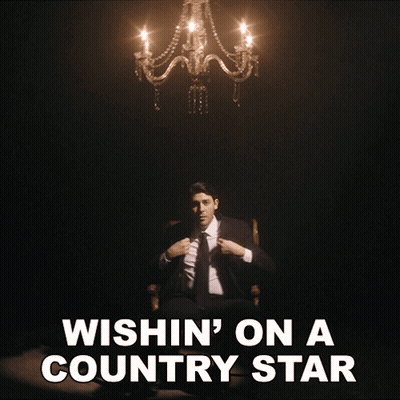 Man In Suit Under Chandelier Wishing Country Star GIF