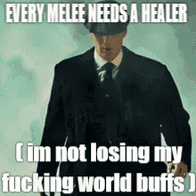 Man In Suit Walking Every Melee Needs A Healer GIF