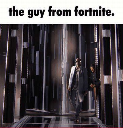 Man In Suit Walking In Dark Room The Guy From Fortnite GIF