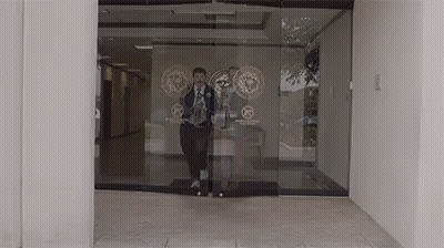 Man In Suit Walking Out GIF