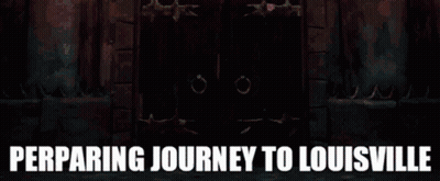 Man In Suit Walking Through Door Preparing Journey To Louisville GIF