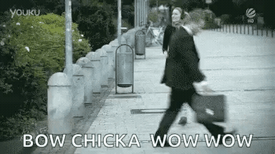 Man In Suit Walking With Briefcase GIF