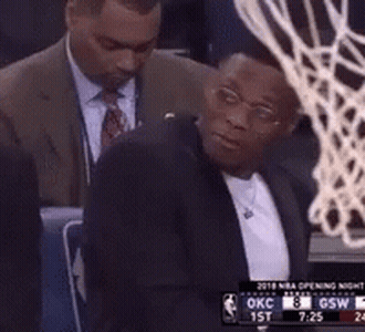 Man In Suit Watching Basketball GIF