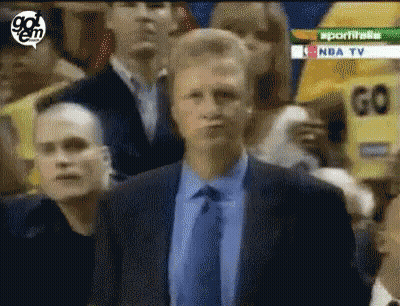 Man In Suit Watching Basketball Game GIF