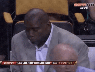 Man In Suit Watching Basketball On ESPN GIF