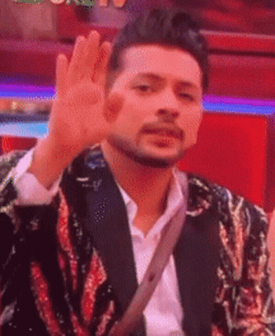 Man In Suit Waving Hand GIF