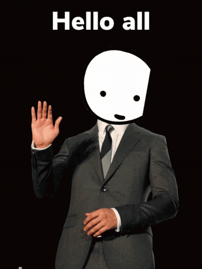 Man in Suit Waving Saying Hello All