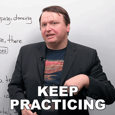 Man In Suit White Board Keep Practicing GIF