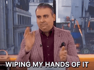 Man In Suit Wiping Hands Wiping My Hands Of It GIF