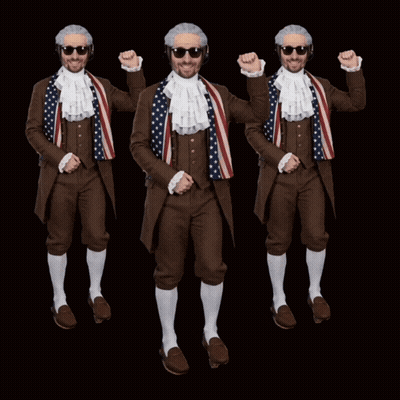 Man In Suit With American Flag Jacket GIF