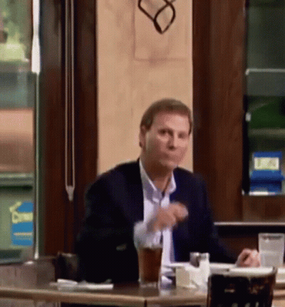 Man In Suit With Beer GIF