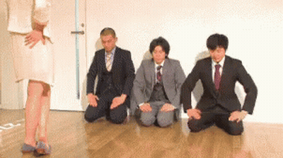 Man In Suit With Blue Sign 五角 GIF
