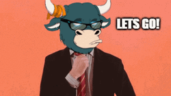 Man In Suit With Bull Head GIF