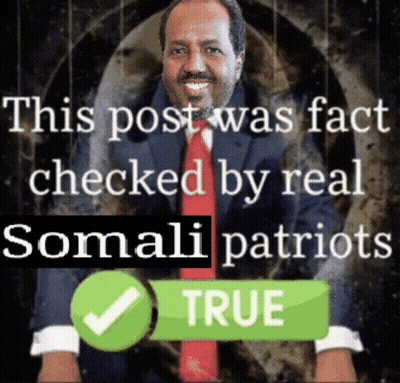 Man In Suit With Caption This Post Was Fact Checked By Real Somali Patriots True GIF