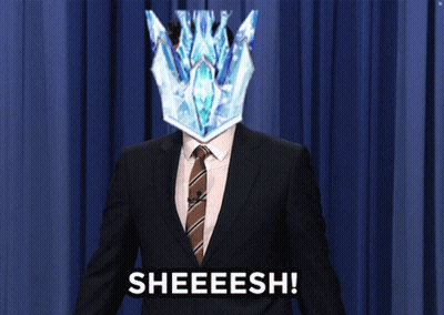 Man In Suit With Crown Saying Sheeesh GIF