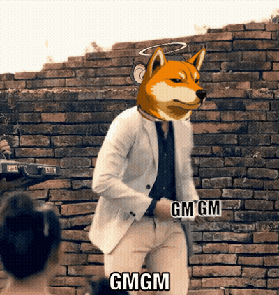 Man In Suit With Dog On Head GMGM GIF