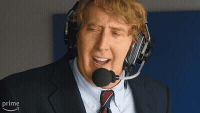 Man In Suit With Headset And Amazon Prime Logo GIF