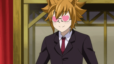 Man In Suit With Heart Shaped Eye GIF