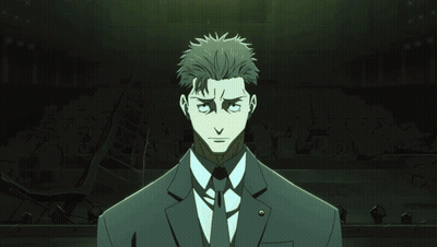 Man In Suit With Light Coming Out Of Mouth GIF
