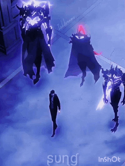 Man In Suit With Monsters And Sung GIF