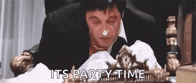 Man In Suit With Napkin And Clock GIF