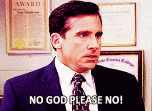 Man In Suit With No God Please No GIF