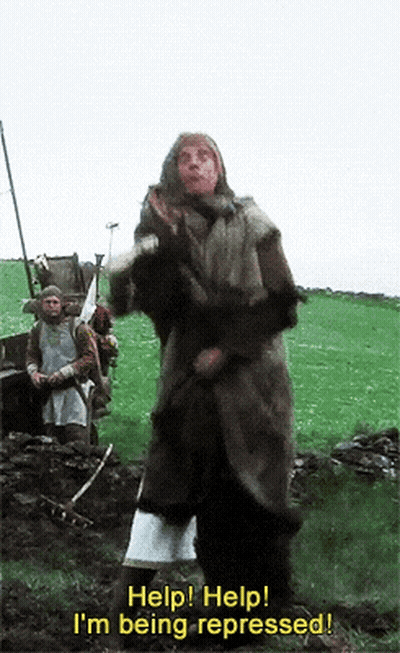 Man In Suit With Not Today Peasant Sign GIF