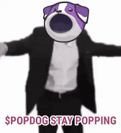 Man in Suit With Purple Dog on Head Dancing