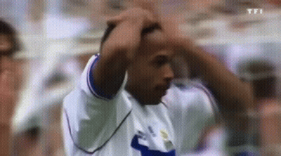 Man In Suit With Question On Blue GIF