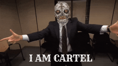 Man In Suit With Skull Face I Am Cartel GIF
