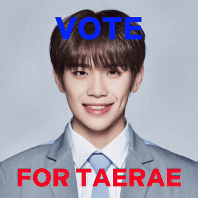 Man In Suit With Vote For Taerae GIF