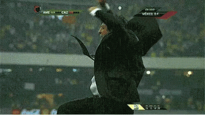 Man In Suit With Yellow Light From Mouth GIF