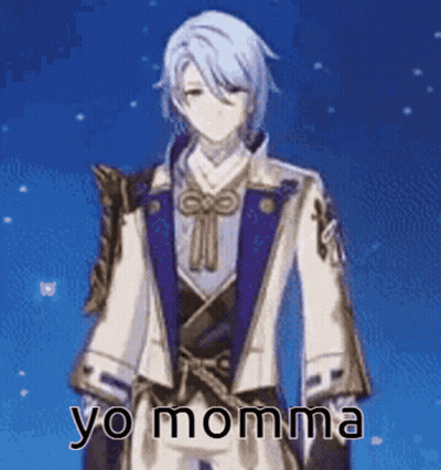 Man In Suit With Yo Momma Text GIF