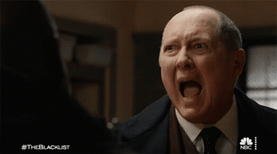 Man In Suit Yelling At Another Man NBC Ad GIF