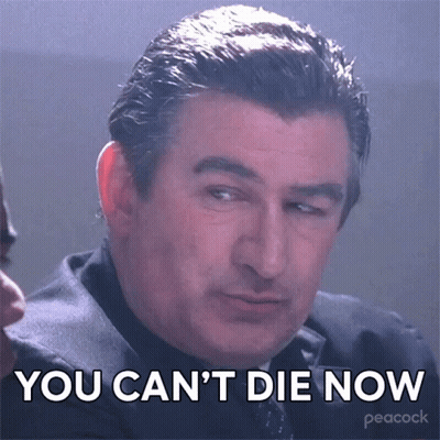 Man In Suit You Can't Die Now Peacock GIF