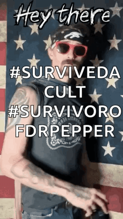 Man In Sunglasses And Bandana Says Hey GIF
