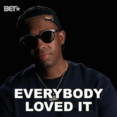 Man In Sunglasses And Baseball Cap Says Everybody Loved It GIF