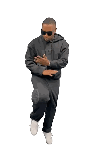 Man In Sunglasses And Black Hoodie Sticker