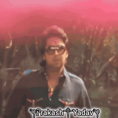 Man In Sunglasses And Black Shirt Prakash Yadav GIF