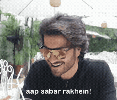 Man In Sunglasses And Black Shirt Says Aap Bahar Rakhein GIF