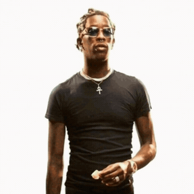 Man In Sunglasses And Black Shirt With Ankh Necklace GIF