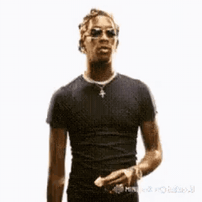 Man In Sunglasses And Black T-Shirt GIF