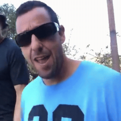 Man In Sunglasses And Blue T-Shirt Number 20 GIF